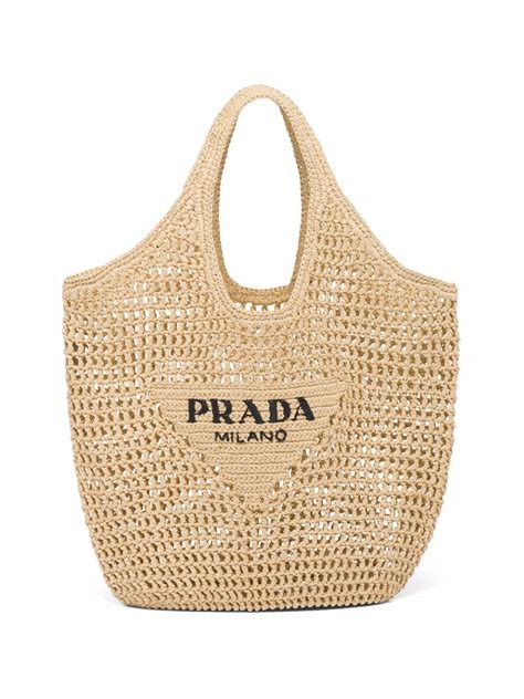 prada white straw bag|farfetch prada beach bags.